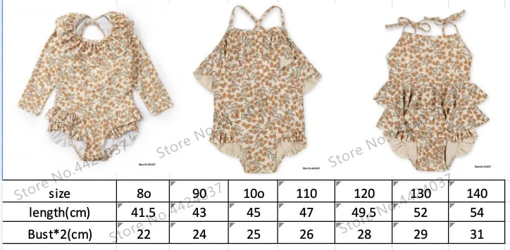 KS Baby Girls Swimming Suit Wear 18M-9Y Flower Children Brand BC MR TAO Clothes Kids SwimWears Sister Brother Matching Wholesale