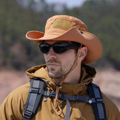 Men's 100% Nylon Fisherman Hat Spring/Summer Big Eaves Breathable Sunshade Sunscreen Fishing Cap
