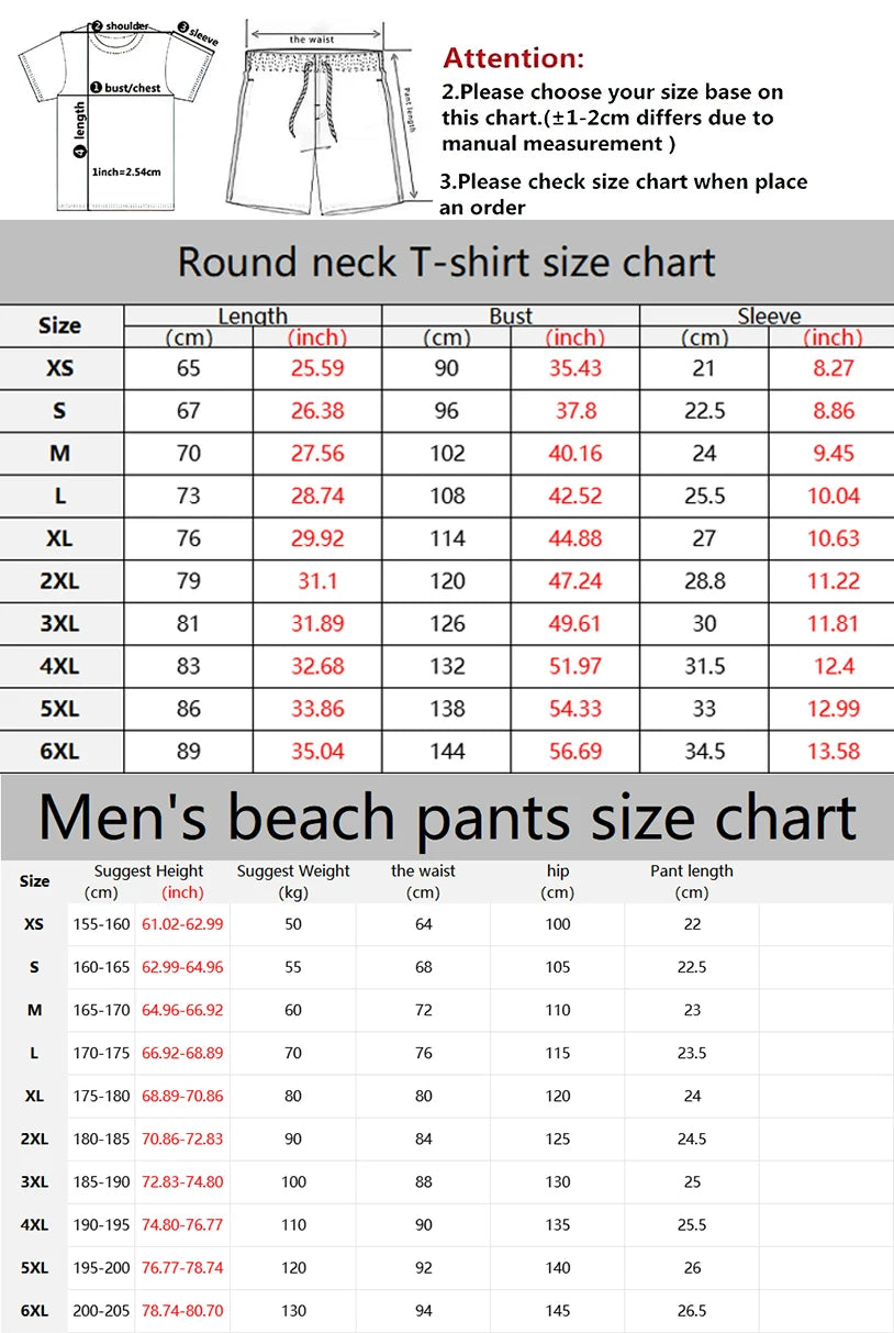 Summer men's breathable and comfortable round neck T-shirt shorts with printed pattern outdoor casual two-piece set