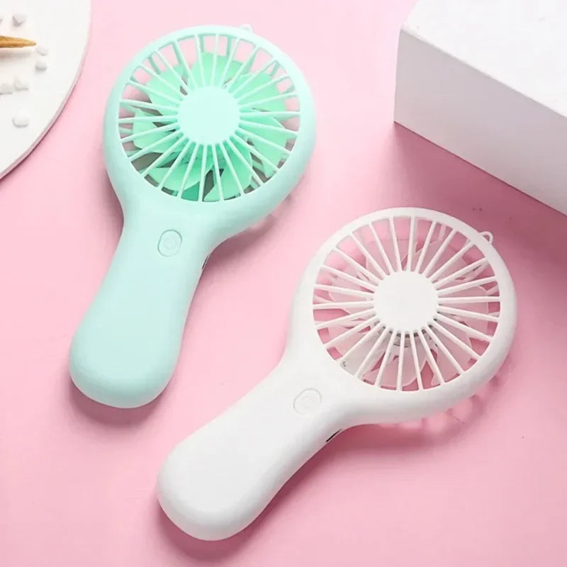 Small Handheld Fan Mini Rechargeable USB Fan Pocket Small Student Office Desktop Portable