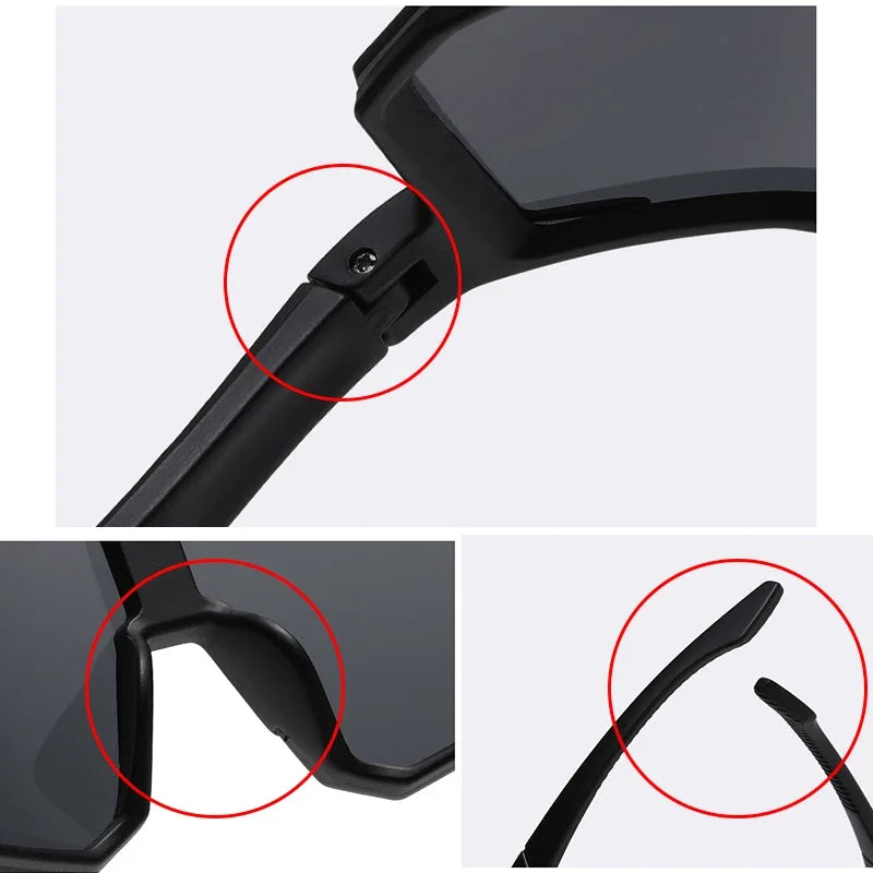 2025 New Arrival Fashion Outdoor Kids Glasses Square Frame Cycling Sunglasses Windproof UV Resistant Plastic Eyewears