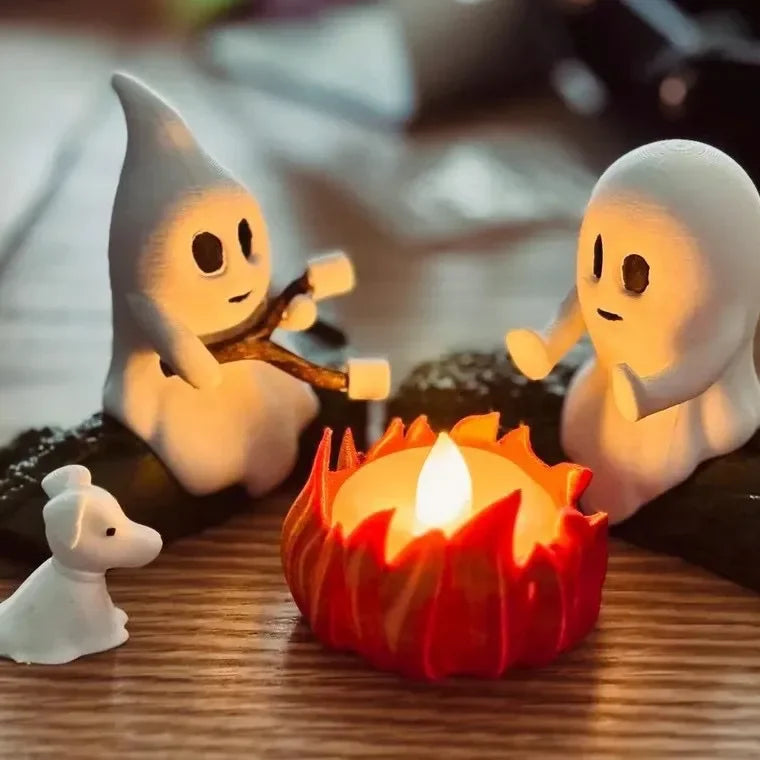 1 Set Halloween Ghost Campfire Decor Spooky Outdoor Party Haunted House Props Scary Backyard Scene Gathering Decoration Gift
