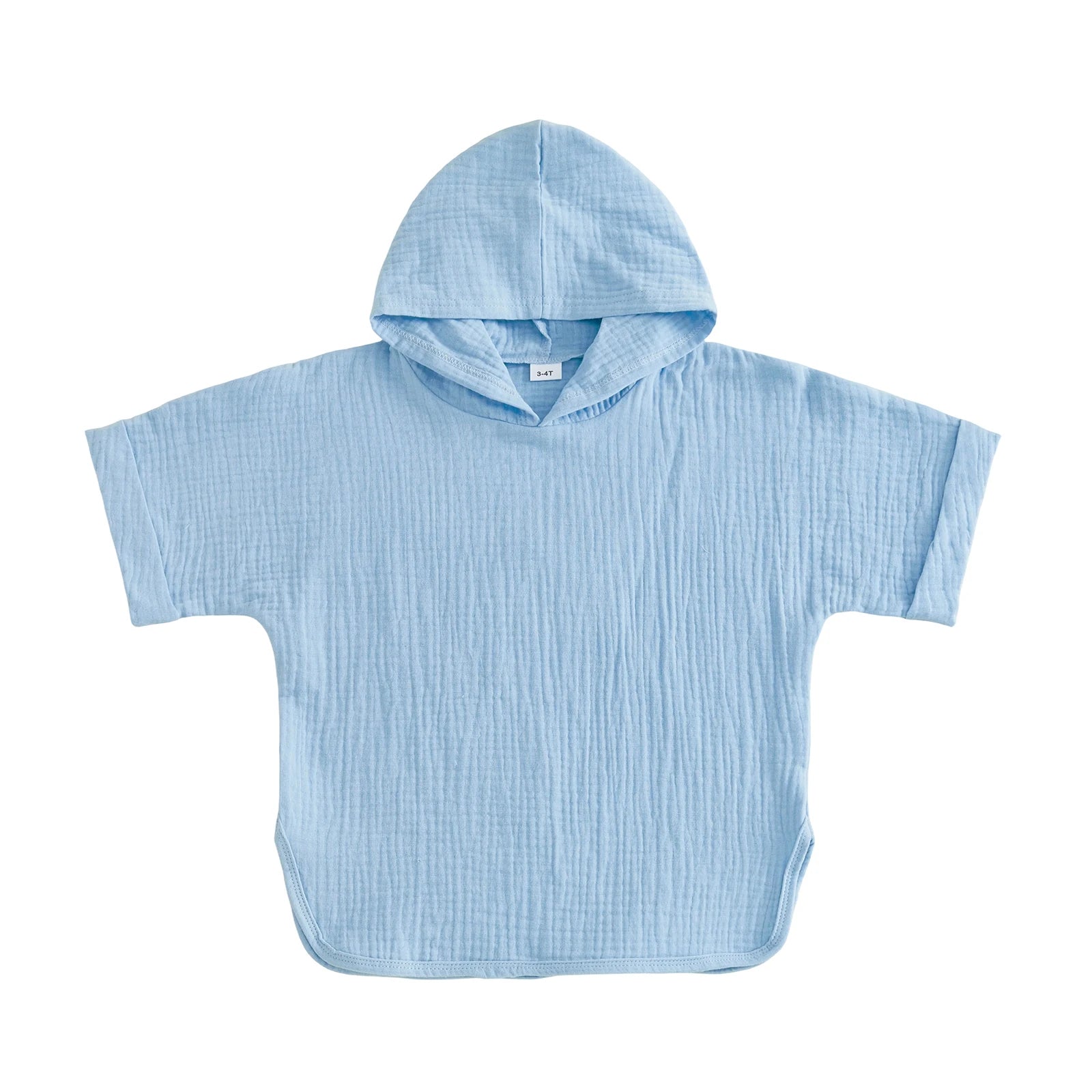 Suefunskry Kids Swim Cover-up, Toddler Hooded Bath Towel Solid Color Beach Clothes for Girls Boys