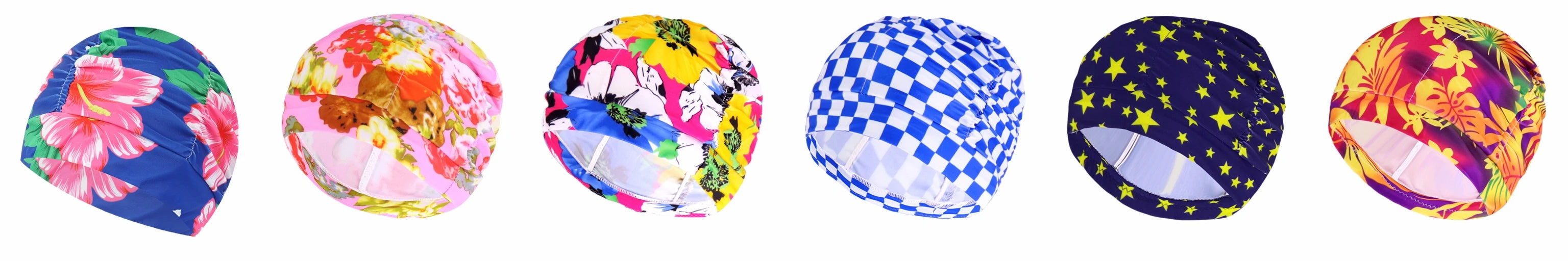 New Solid Color Long Hair Women Men Swim Pool Seaside Water Sports Elastic Pleated Nylon Fabric Bathing Swimming Caps Hat Turban