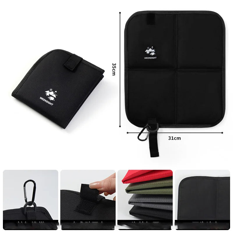 TARKA Foldable Outdoor Sitting Pad 600D Oxford Cloth Waterproof Beach Cushion Portable Hiking Camping Sitting Pad for Travel