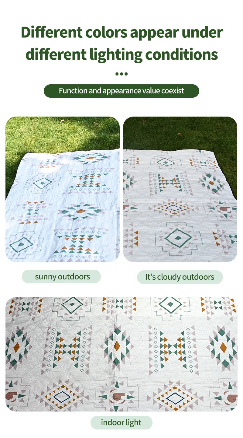 200x300 Outdoor Picnic Mat Lawn Mat Moisture-Proof Camping Mat Large Machine Washable Thickened