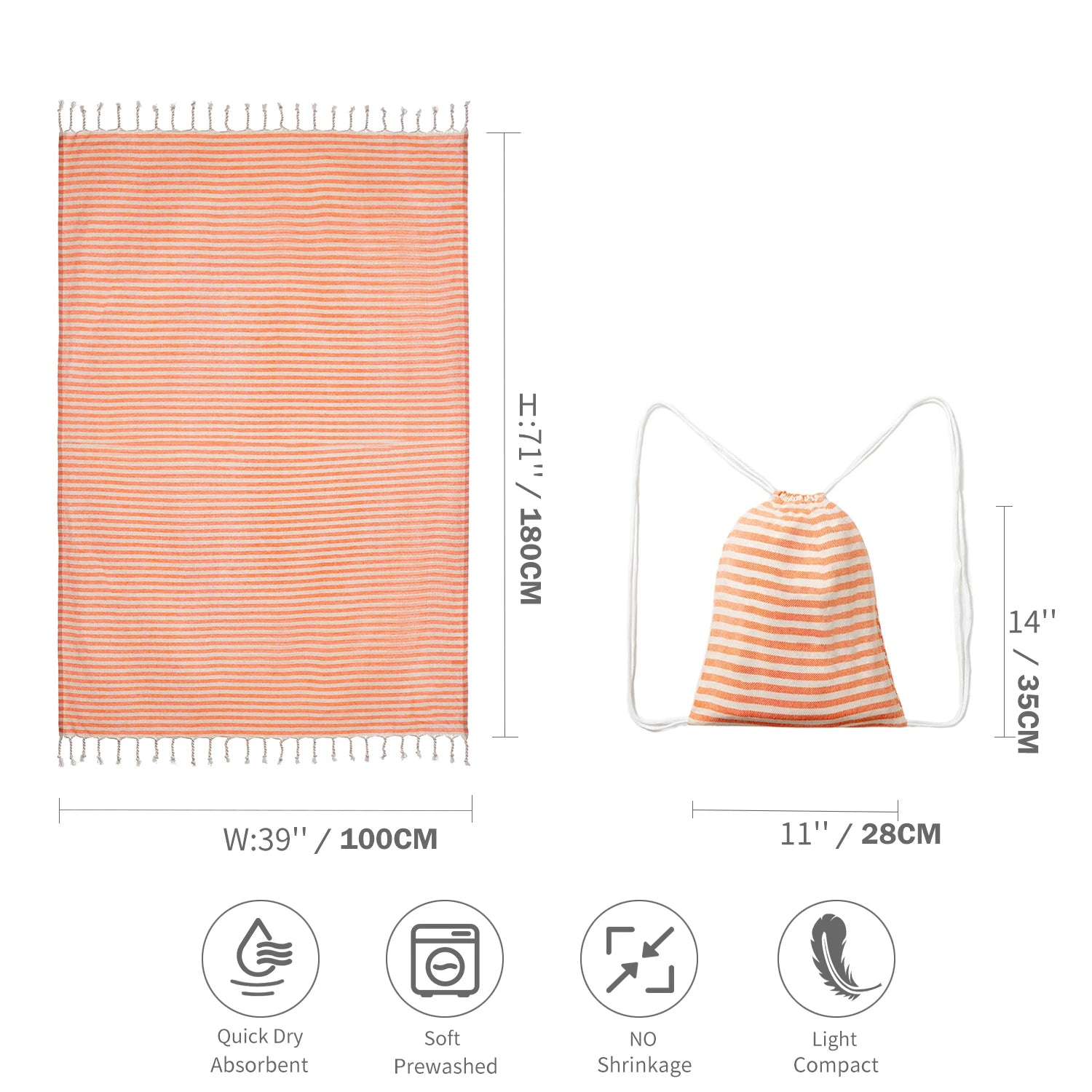 YEUZLICOTTON Hot Sale luxury Striped Tassel 100% cotton sauna spa bath towel For Home 100*180CM Travel Turkish Large beach towel