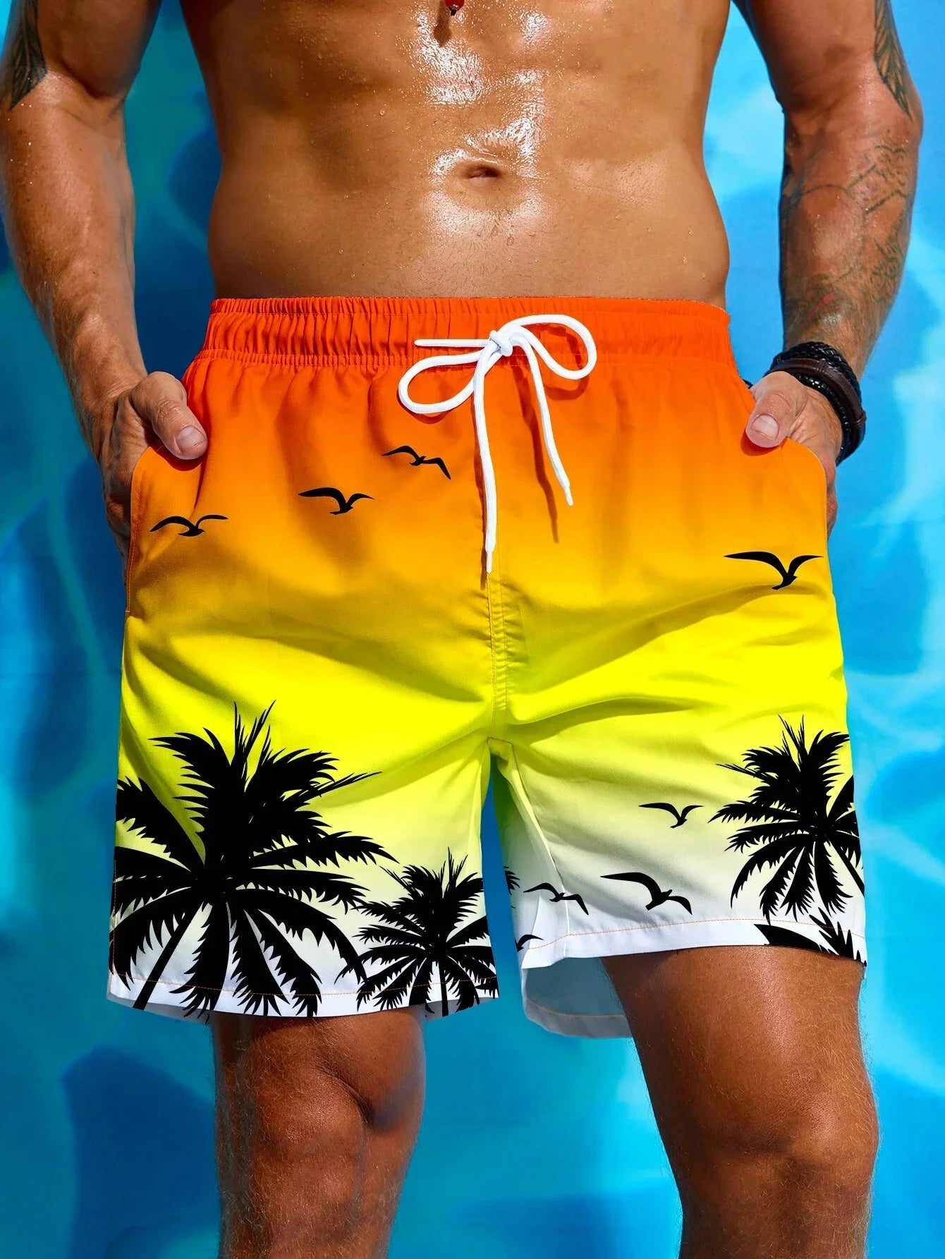 3D Print Sport Quick-dry Breathable Men Summer Hawaiian Vacation Outdoor Street Casual Fashion Beach Short Pants Swimming Trunk