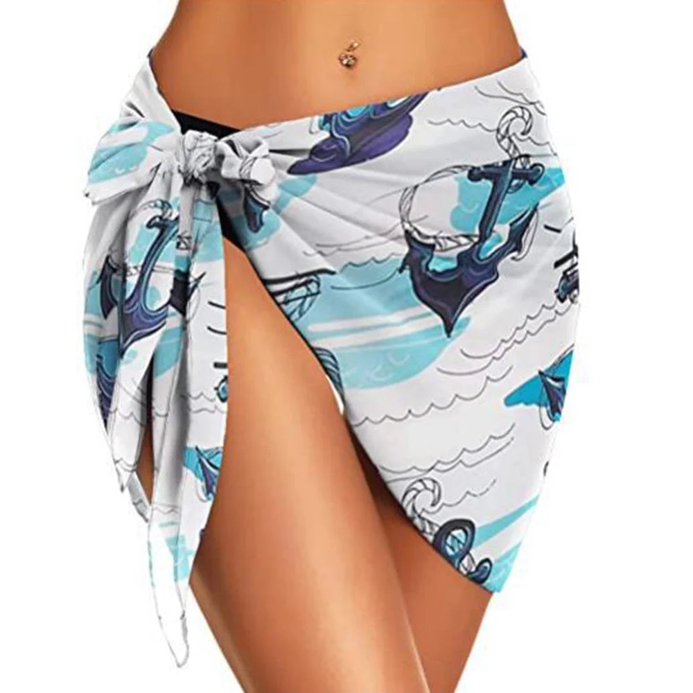 Chiffon Womens Sarongs Wrap Skirt Coverups Wrap Sheer Chiffon Swimsuit Scarf Cover Short Sarongs Beach Short Cover Beach Bikini