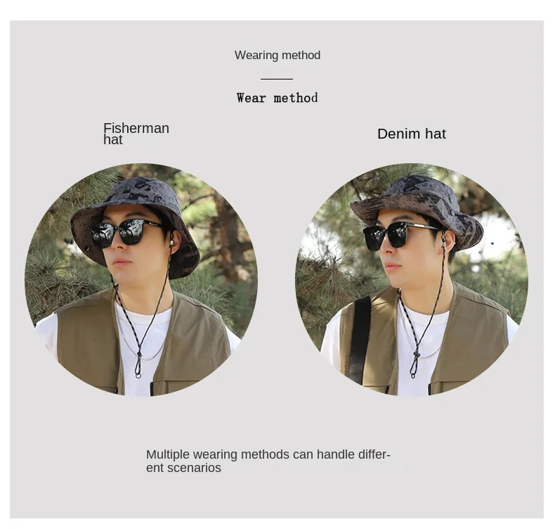 60-65cm Xxl Big Head Hat Men Summer Outdoor Jungle Fisherman Cap Lightweight Sunscreen quick-drying Sun Hats  Hot