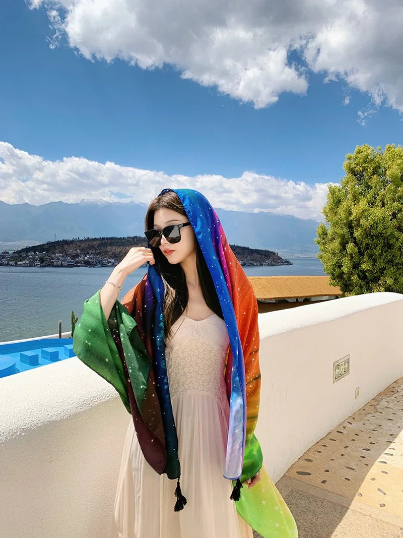 20 Styles 90x180cm Cotton Linen Summer Beach Dress Bikini Cover-ups Sarong Wrap Scarf Women Brazilian Swimsuit Bathing Cover Up