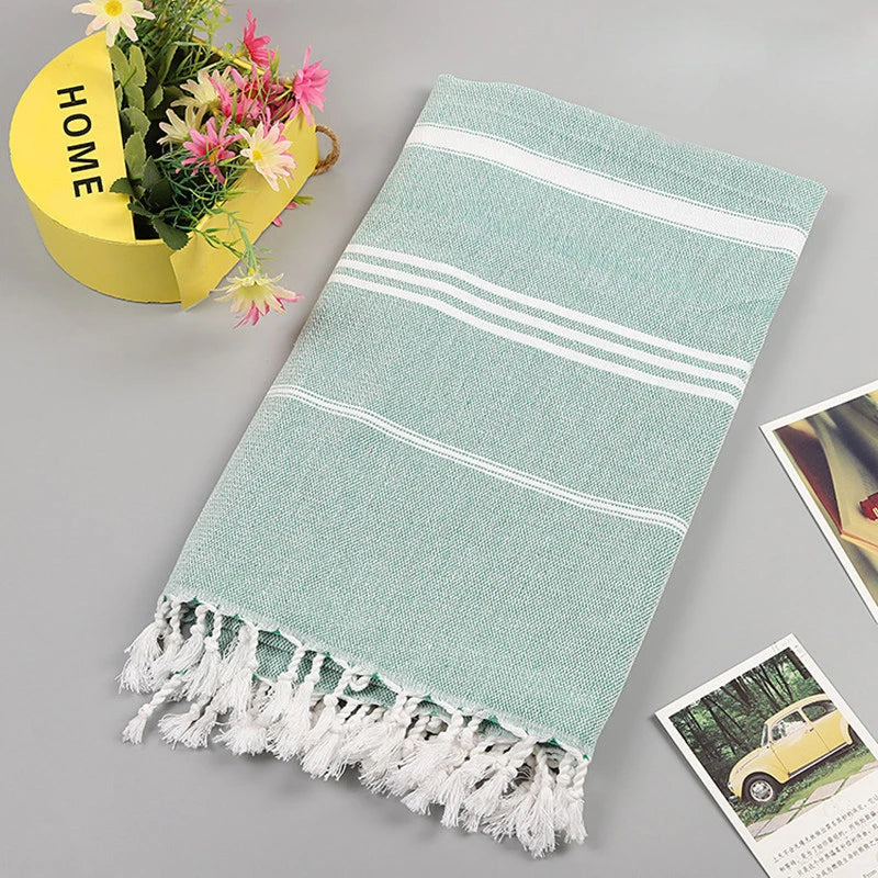 Turkish Beach Towel100x180cm100% Cotton Sand Free Quick Dry Swim Towel Extra Large Light Travel for Adults Beach Towel