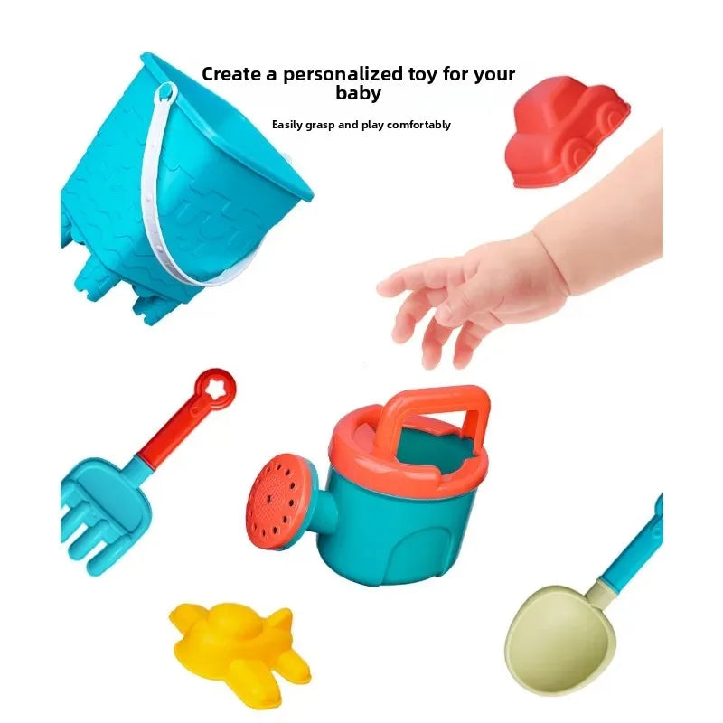 14/16 PCS Beach Toys for Kids Sand Toys Set for Toddlers Sandbox Toys with Bucket Shovel Rake Set Summer Outdoor Children Gifts