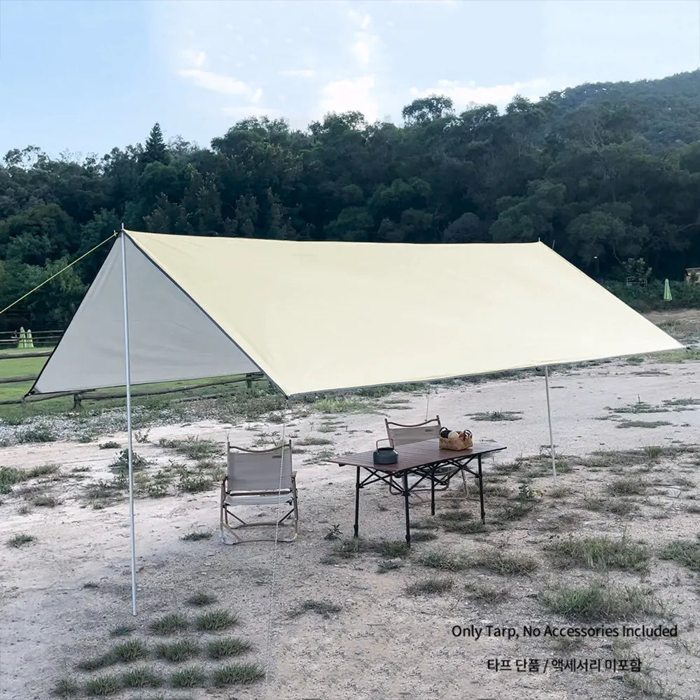 Large Ultralight Waterproof Camping Tarp Awning Sun Shade Shelter Tent for Beach Hiking Backpacking Outdoor 3x3m 3x4m 3x5m 4x4m
