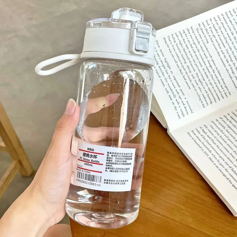 350/550ml Travel Plastic Clear Drinking Bottle Sports Water Bottle Drinking Cup Leakproof for Outdoor Camping