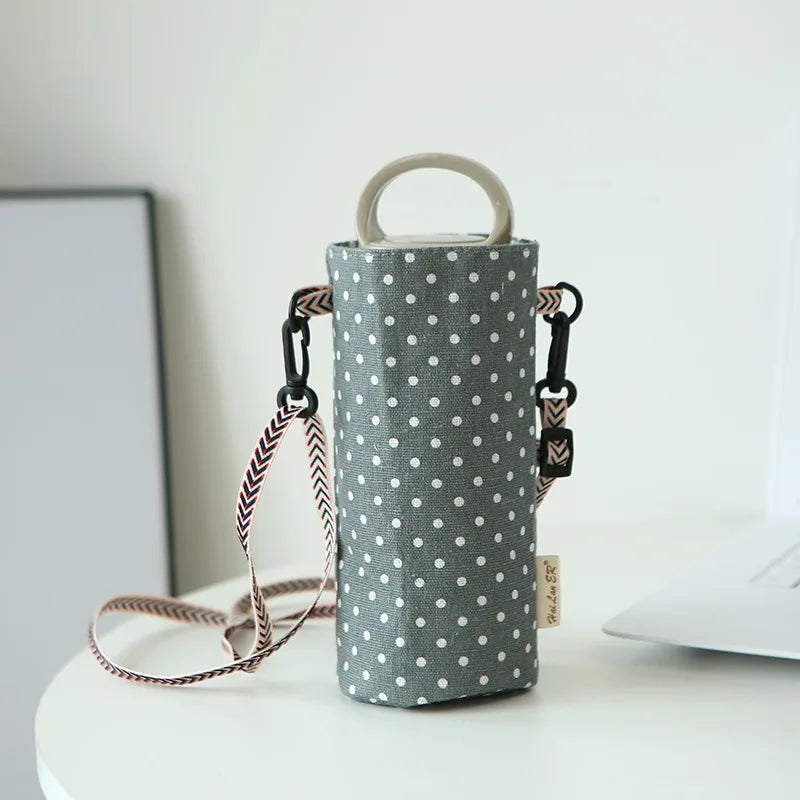 Portable Water Bottle Bag Insulated Crossbody Water Bottle Carrier Bag Holders Travel Sports Camping
