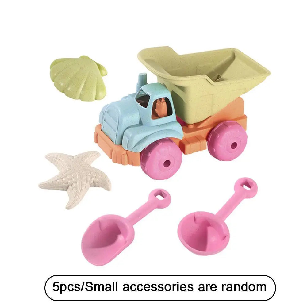 Children's Beach Toy Set, ATV, Sand Digging and Water Toy, Bucket, Hourglass, Shovel, Beach Sand Play Tool Toy