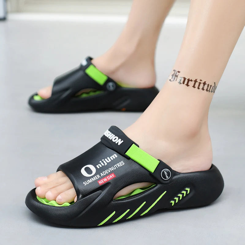 Men Slippers New Summer EVA Soft-soled Platform Slides Sandals Indoor Outdoor Walking Beach Shoes Flip Flops Mens Shoes