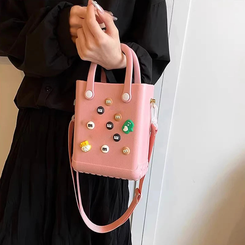 Beach Tote Bag Picnic Storage Baske Summer Women Travel Handbags Fashion Shopping Bag Rubber EVA Waterproof Beach Bag Purse
