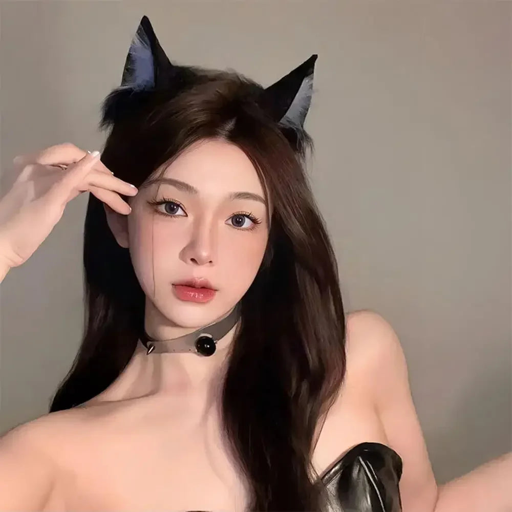 1PC Halloween Cat Ear Cosplay Headband For Women 2026 New Style Cute Hairband For Halloween Christmas Cosplay Party Costume