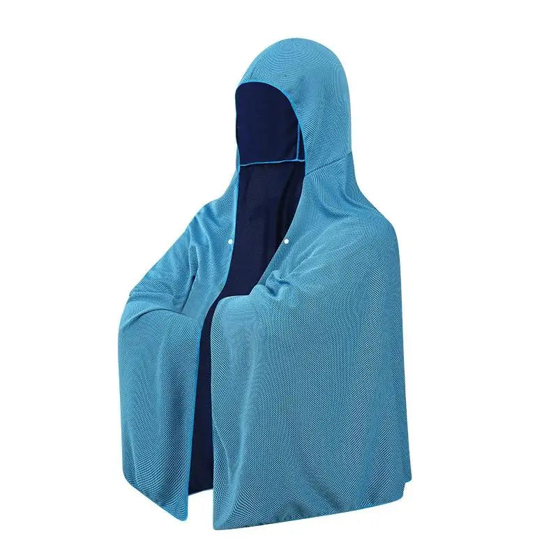 Cooling Hooded Towel Poncho UV Protection Sun Shield for Swimming Beach Pool Outdoor Sports Wipe Sweating Towel