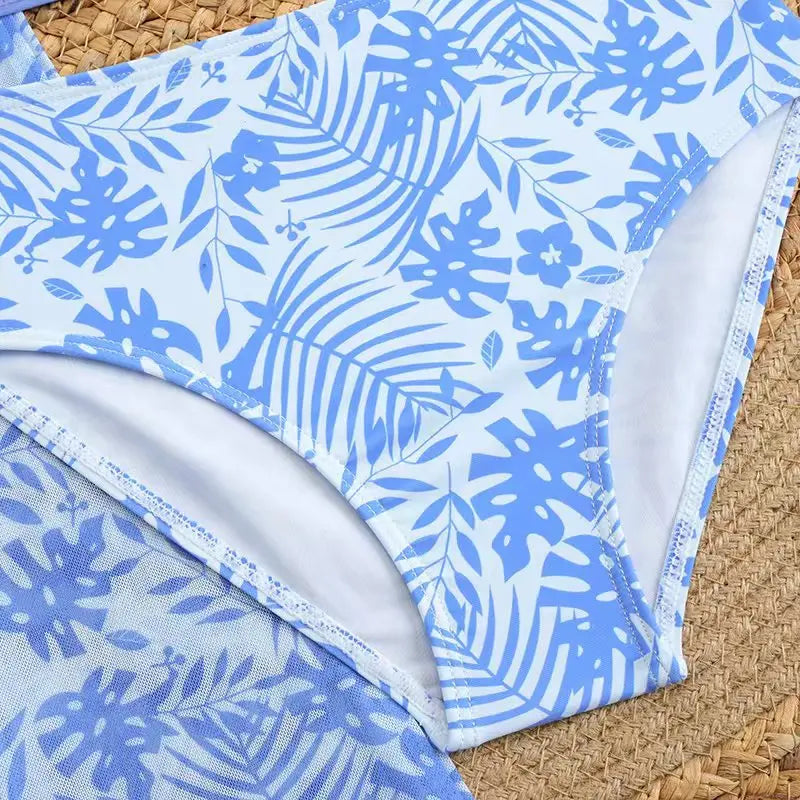 3 Pieces High Waist Bikini 2026 Girls Swimsuit & Beach Pant Swimwear Children Bathers Bathing Swimming Swim Suit Beachwear 8-12Y