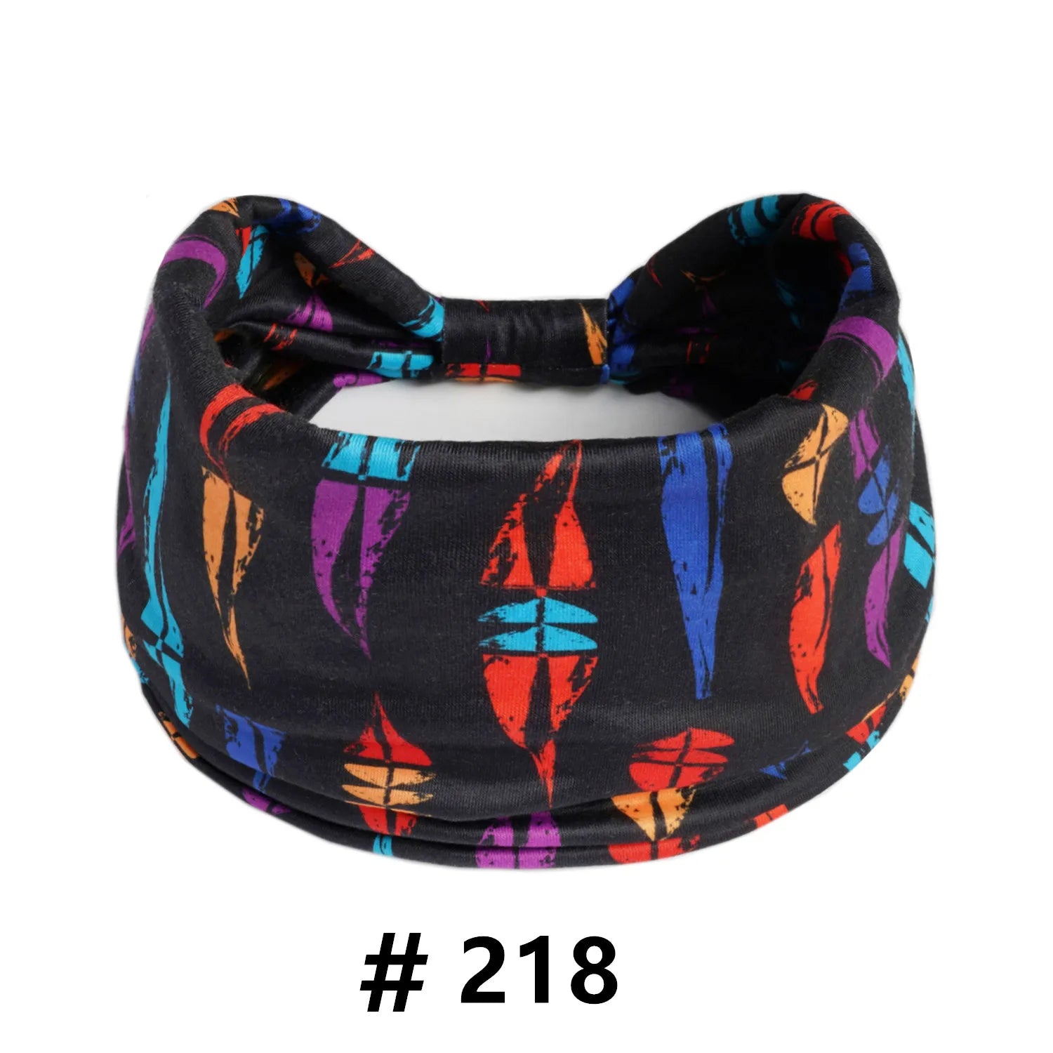Boho African Headbands for Women Wide Cotton Turban Headwrap  Knot Elastic Hairbands Bandeau Sport Workout Yoga Hair Accessories