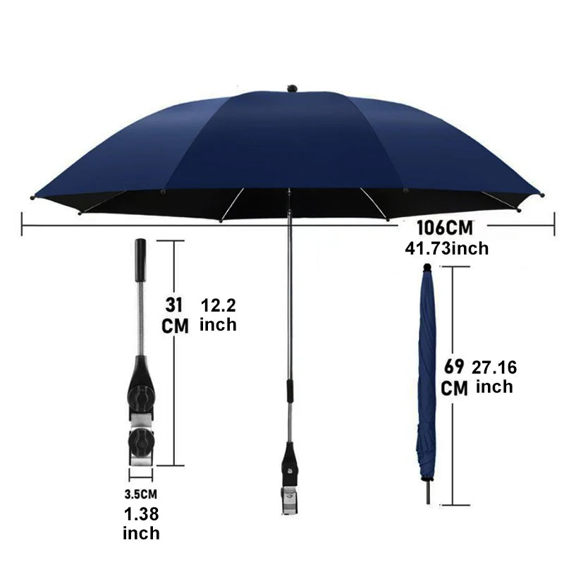 Adjustable Outdoor Sunshade Umbrella UV Protection Fishing Camping Beach Chair Umbrella Multi-functional Long Handle Umbrella