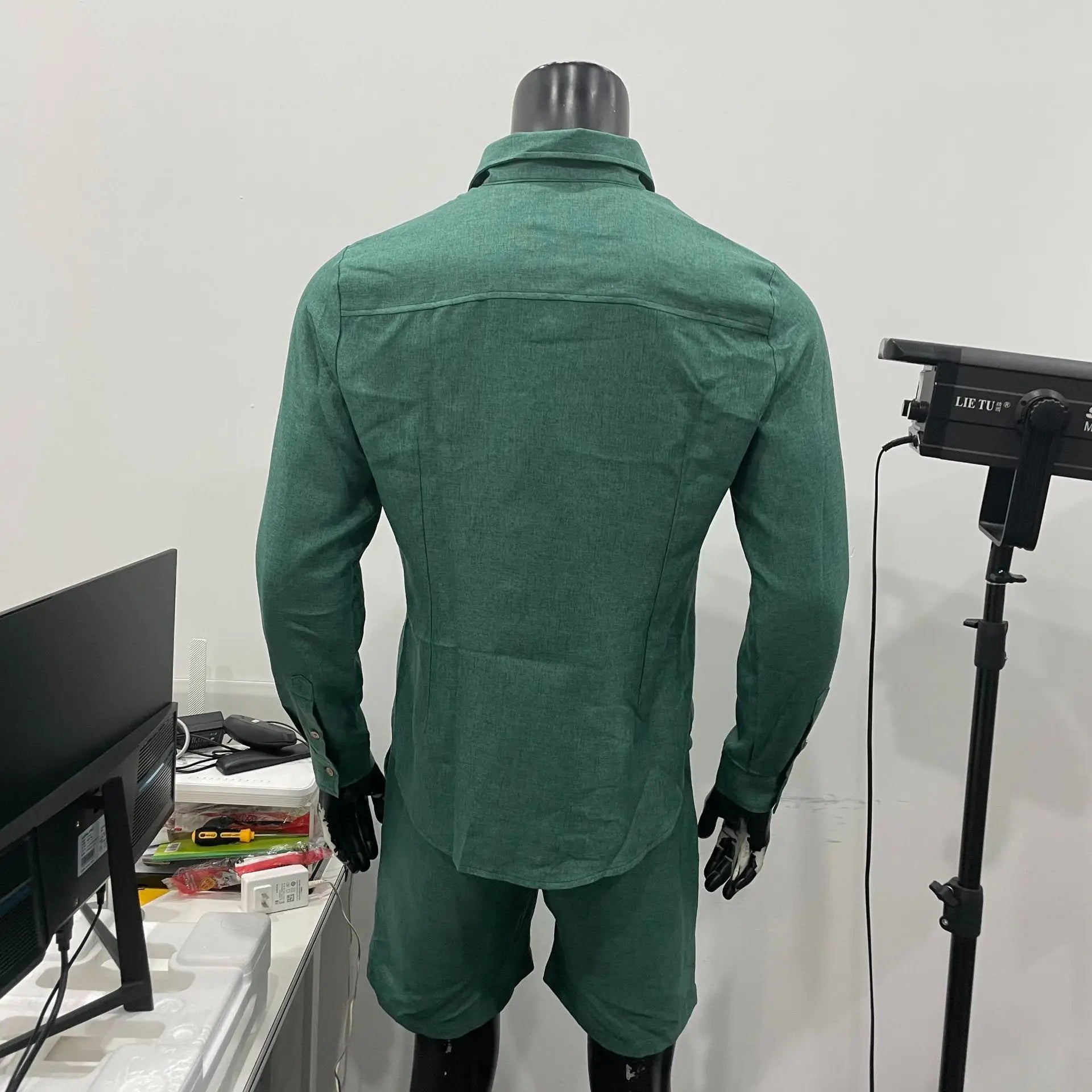 2026 Fashion Streetwear Men's Summer Comfy Cotton Linen Casual Suit Long-sleeved Shirt and Shorts Two-pieces Men Vacation Outfit