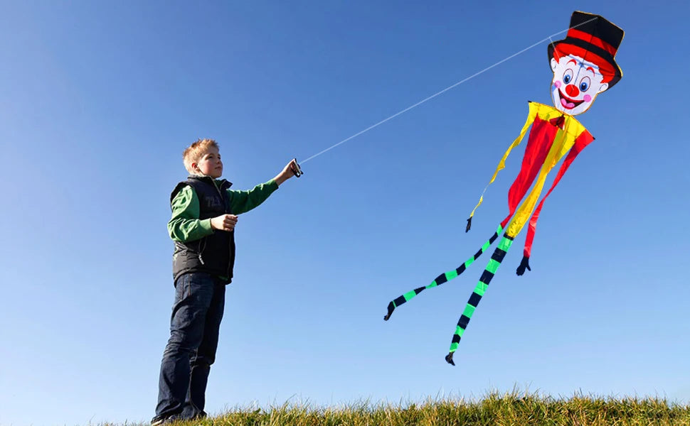 New Outdoor Fun Sports 124Inch Power Single Line Kite For Beginner With Handle And String  Good Flying