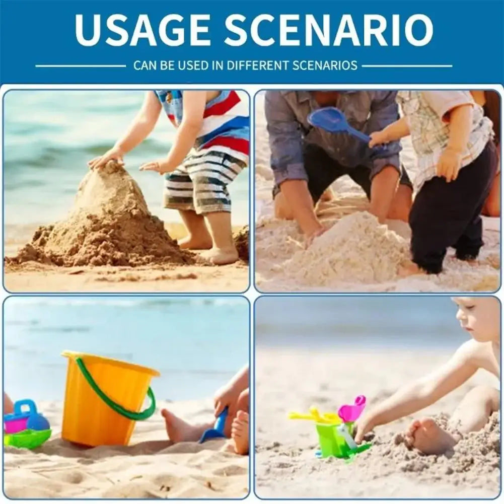 Kids Beach Toy Set: Sand & Water Play Kit with Bucket Hourglass Shovel & Rake Outdoor Summer Garden Toys for Toddlers