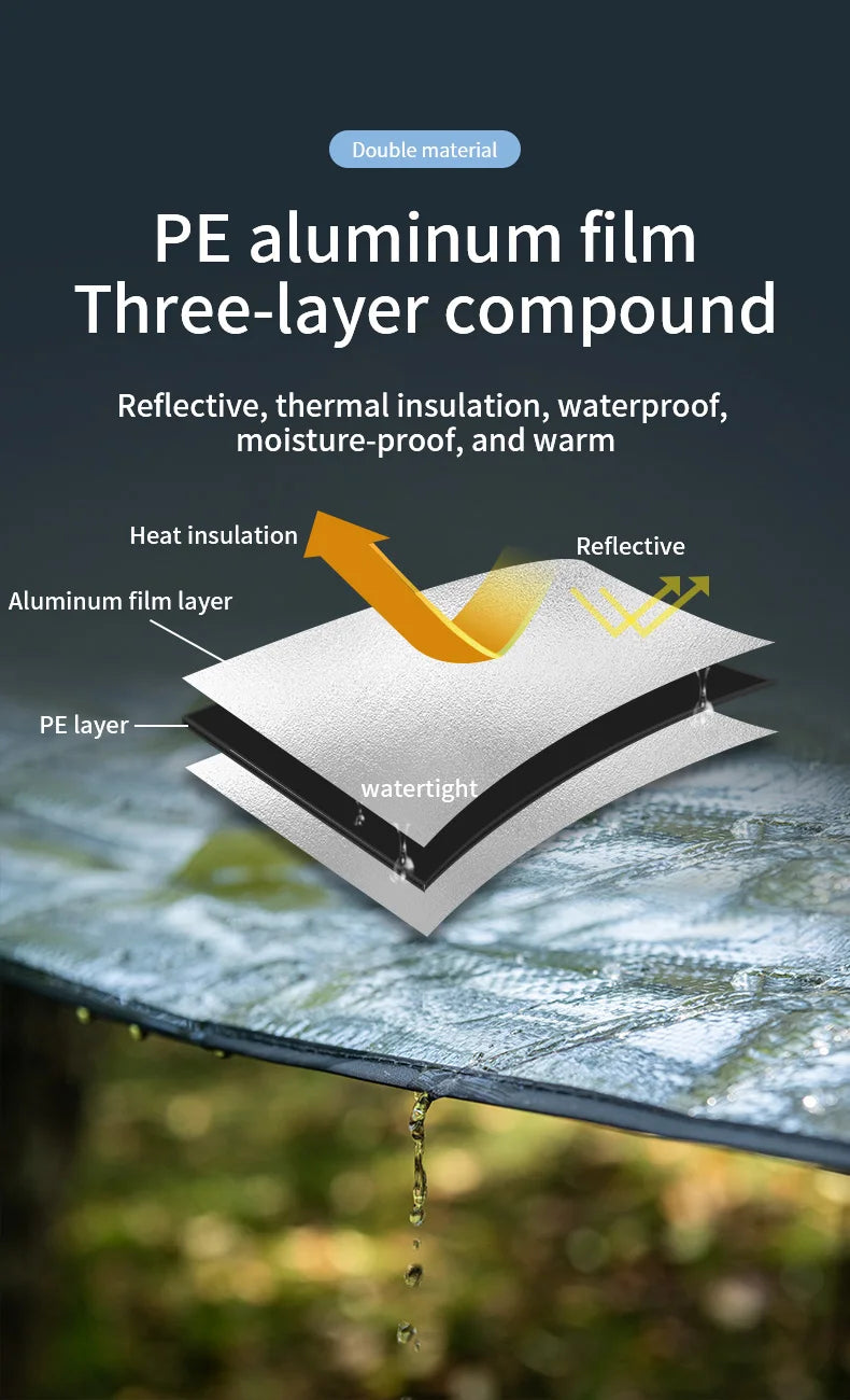Naturehike Camping Groundsheet Foam Foil Blanket Multifunctional PE Aluminum Foil Moisture Outdoor Beach Picnic Mat Waterproof