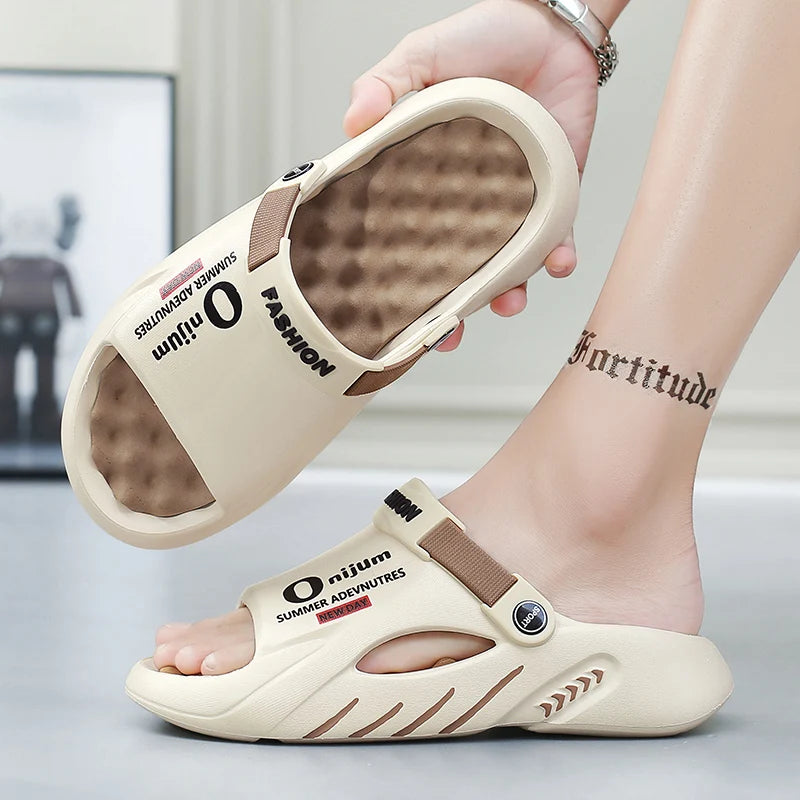 Men Slippers New Summer EVA Soft-soled Platform Slides Sandals Indoor Outdoor Walking Beach Shoes Flip Flops Mens Shoes