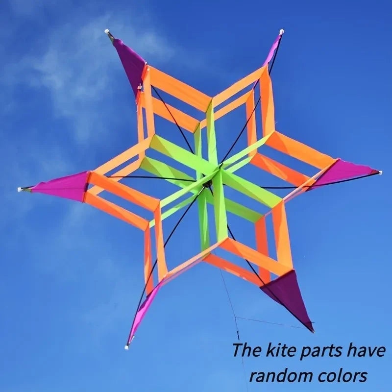 Colorful 3D Lotus Flower Kite for Kids Adults Easy to Fly Flower Kites with Flying Line Outdoor Toy for Picnic Beach Park Travel