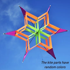 Colorful 3D Lotus Flower Kite for Kids Adults Easy to Fly Flower Kites with Flying Line Outdoor Toy for Picnic Beach Park Travel