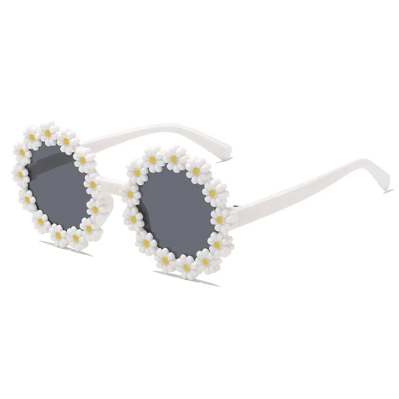 2024 New Sunglasses, Cartoon Children's Glasses For Boys And Girls, Cute Small Flowers, Little Daisy Baby Sunglasses