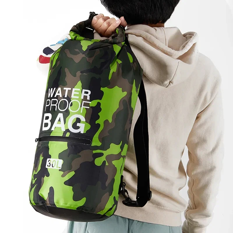 Swimming PVC Pack Dry Bag Backpack for Women Men 10L 15L 20L 30L Waterproof Shoulder Kayak Drifting Rafting Surfing Boating Bag