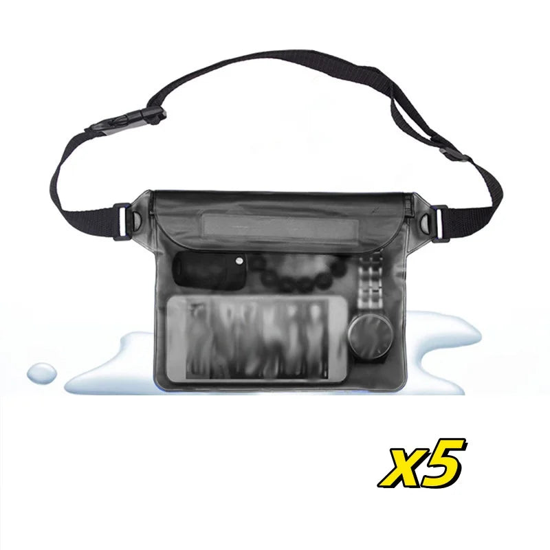 Waterproof Swimming Bag Sealing Drift Diving Waist Pack Skiing Underwater Phone Case Cover Dry Shoulder Bag For Beach Boat Sport