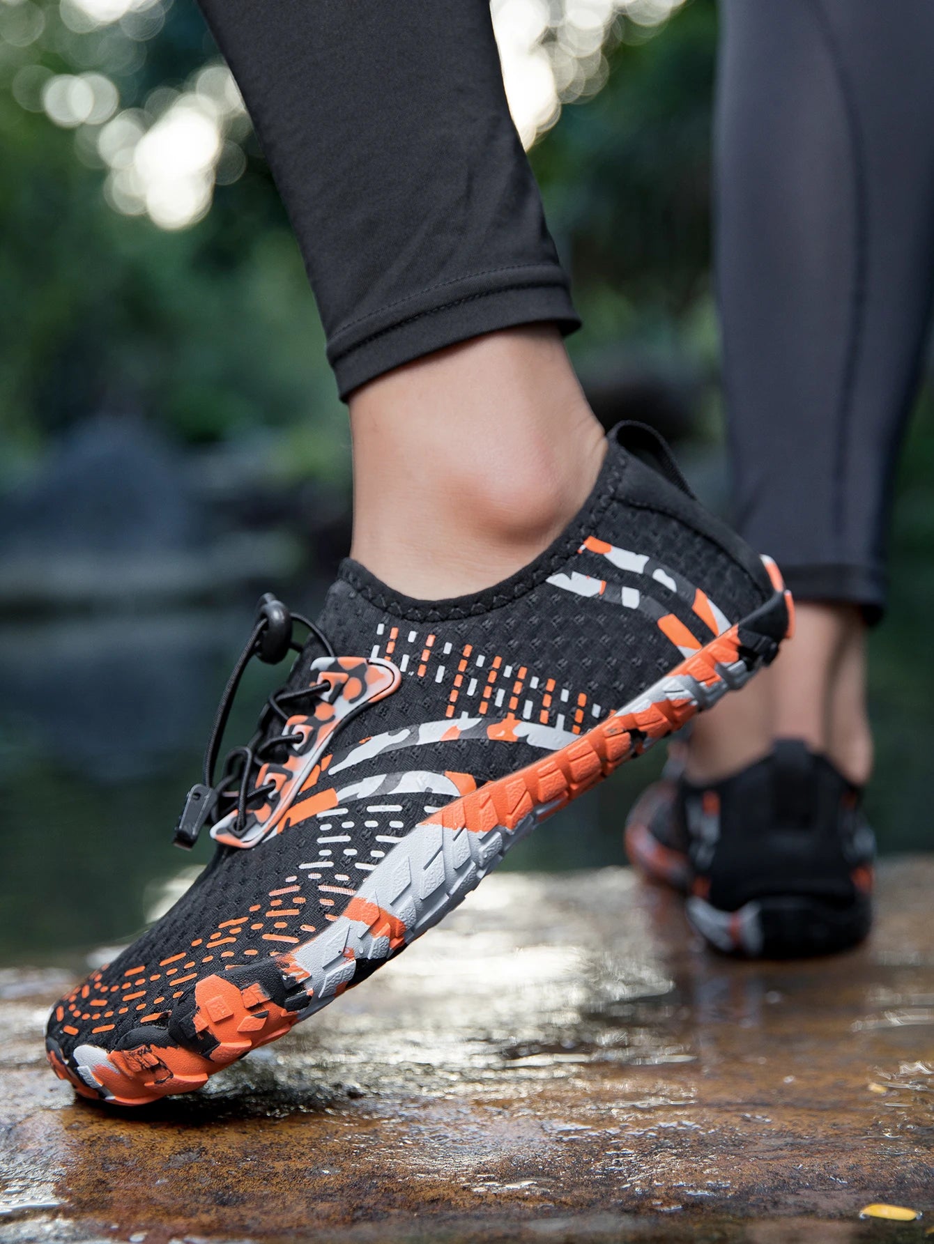Oiaano Unisex Man Woman Shoes Anti-Non Slip Durable Black Water Barefoot Soft Sole Light Breathable Sport Outdoor Walk Running
