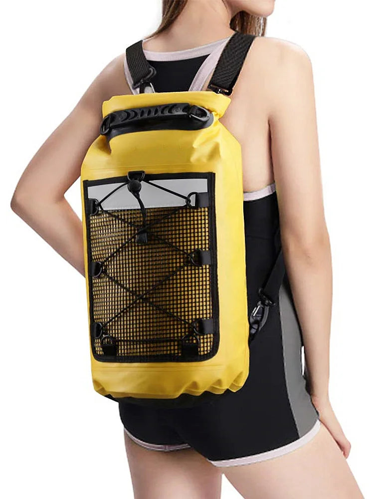 Swimming PVC Pack Dry Bag Backpack for Women Men 10L 20L Waterproof Shoulder Kayak Trekking Drifting Rafting Surfing Boating Bag