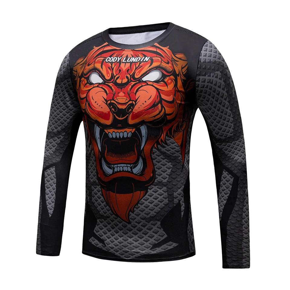 New Kids 4/pcs Sets Rashguard Jiu Jitsu MMA T-shirt+Pant For Children Muay Thai Shorts BJJ Tight Sportsuit MMA Boxing Fightwear