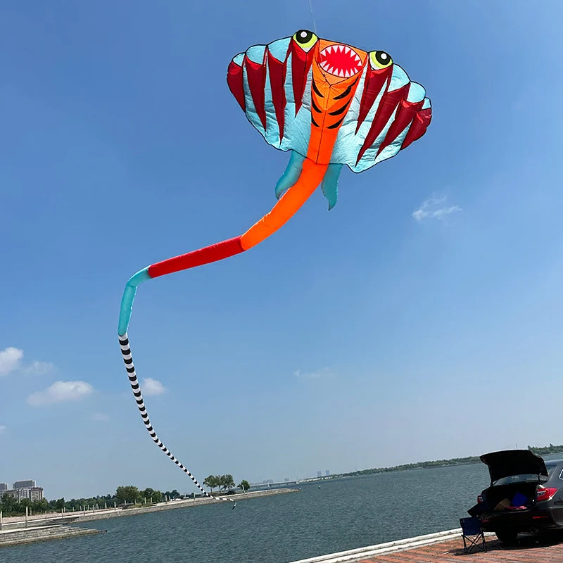 12.5M 3D Soft Ray Kite 9 Air Inlet Inflatable Large Animal Beach Professional Kites Easy To Fly Anti Tear Packaging Bag Cometas