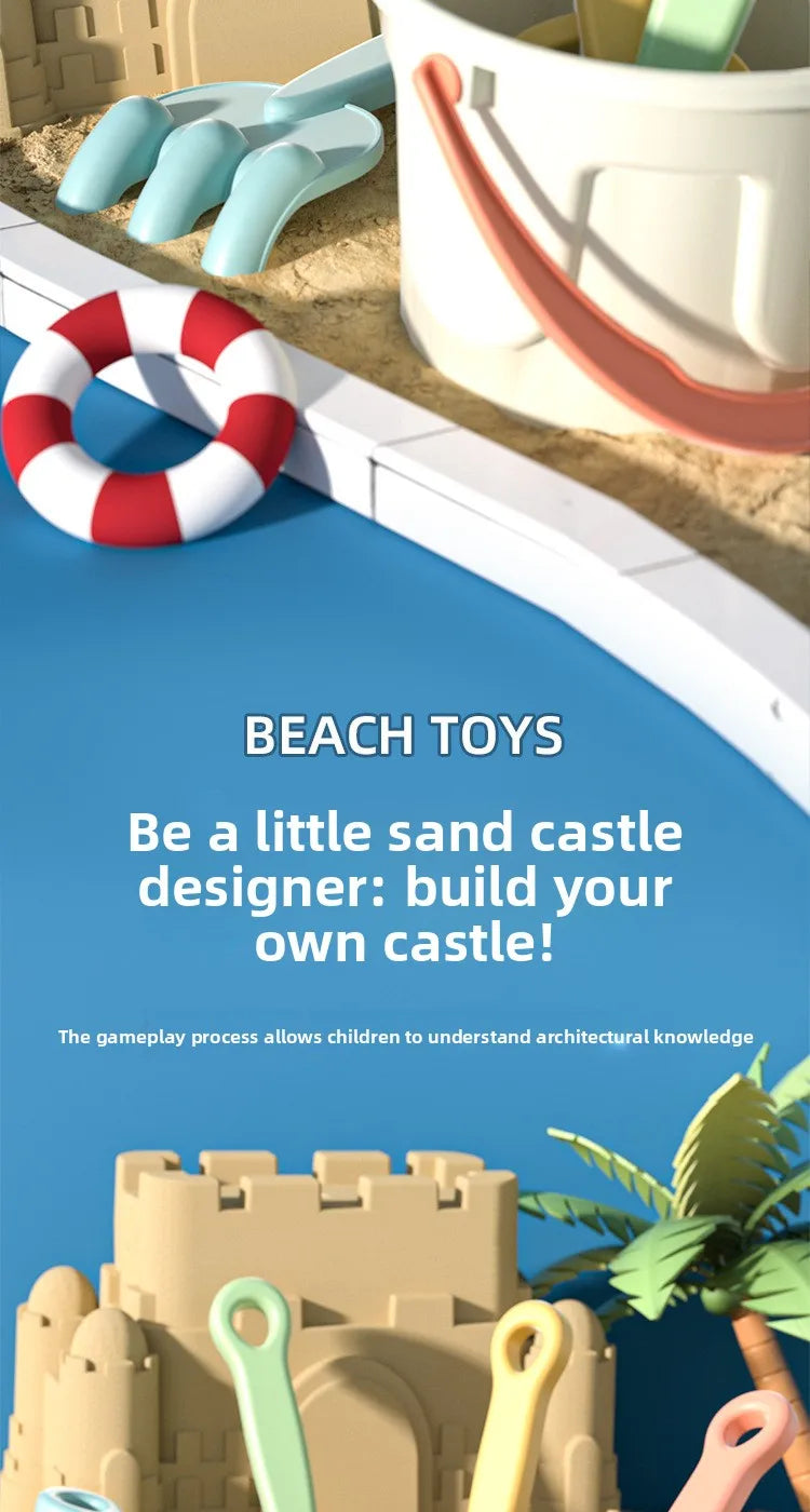 5/11PCS Beach Sand Play Water Set Folding Bucket Summer Toys for Children Kids Outdoor Game Sandbox Accessories Color Random