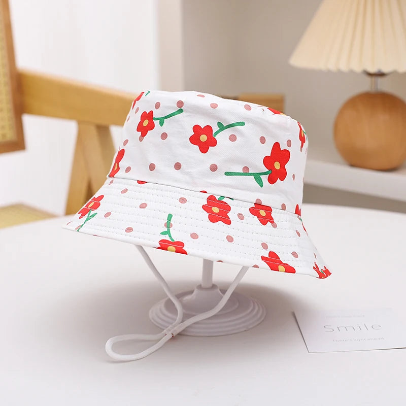 New Panama Summer Baby Sun Hat for Girls and Boys Beach Sun Cap Cartoon Autumn Kids Fisherman's Cap Outdoor Baby Bucket Hat
