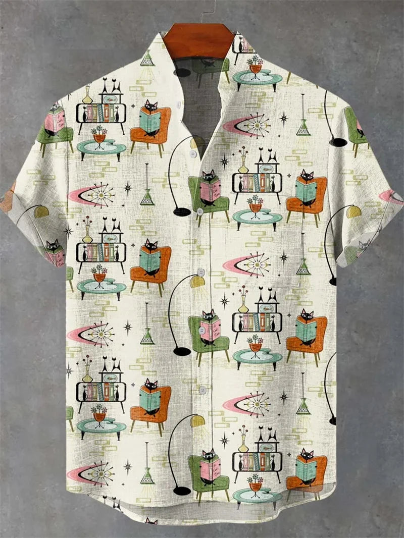 2025 Men's Shirt Hawaii Beach Holiday Flower Pattern Summer Casual Men's Top Breathable New Style
