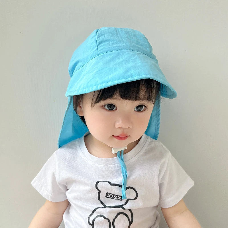 Quick-drying Baby Sun Hat Outdoor Wide Brim Beach Bucket Hat Summer UV Protection Kids Boys Girls Sunscreen Caps