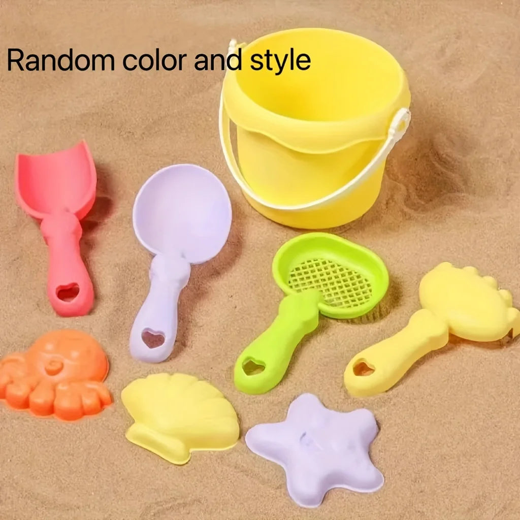 Beach Toys for Kids Sand Toys Set with Sand Bucket Shovel Rake for Beach Sandbox Toys Summer Outdoor Gift Kit for Boys Girls