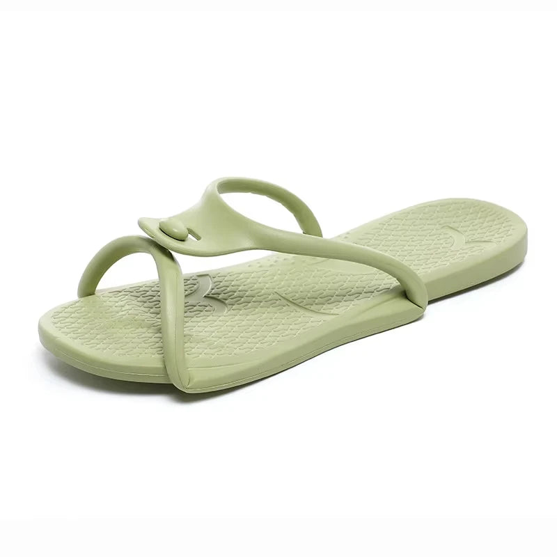 2024 Summer Women Folding Slippers Adults Portable Trip Travel Sandals Couples Indoor Soft Slides Men Beach Non-slip EVA Shoes