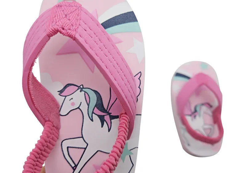 Toddler Flip Flops Shoes Little Kid Sandals with Back Strap Boys Girls Water Shoes for Beach and Pool
