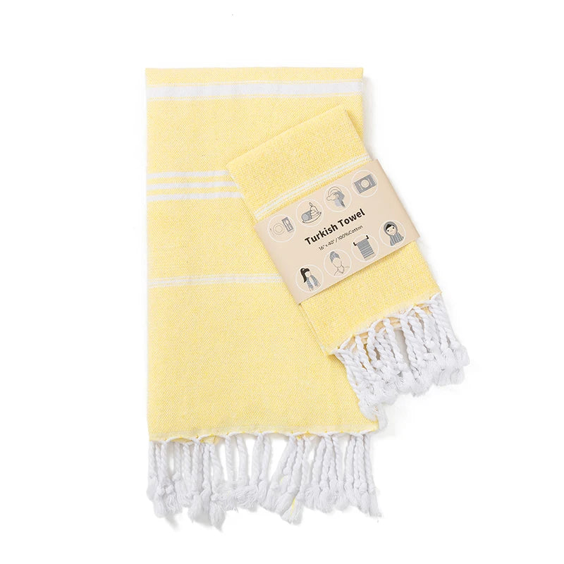 Premium Turkish Cotton Towels Soft and Luxurious Bath Hand and Face Towel Set Striped Towel Rectangular Tablecloth Bathroom set